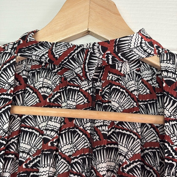 •APIECE APART Elegant Black and Red Patterned Women's Top Cutout - Picture 7 of 16